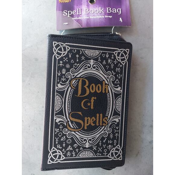 Spirit Halloween Book Of Spells Crossbody Bag Purse Goth Mystical Handbag New - Picture 1 of 2